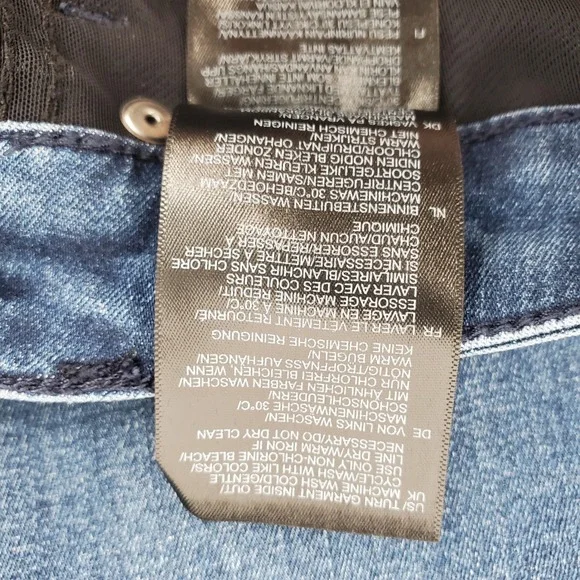 NYDJ Curves 360 Womens 10P Slim Straight Crop Jeans Caliente Dark Wash Denim - Picture 5 of 10